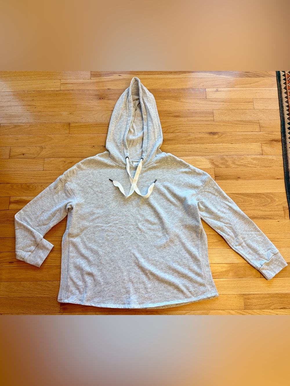 stars above Light Gray Hooded Pullover Sweatshirt loungewear women L